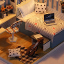 Modern DIY Assembly Miniature Dollhouse Kit with Furniture and Accessories