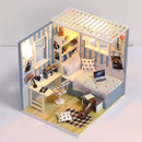 Modern DIY Assembly Miniature Dollhouse Kit with Furniture and Accessories