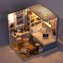 Modern DIY Assembly Miniature Dollhouse Kit with Furniture and Accessories
