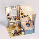 Modern DIY Assembly Miniature Dollhouse Kit with Furniture and Accessories