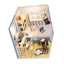 Modern DIY Assembly Miniature Dollhouse Kit with Furniture and Accessories