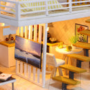 DIY Handcraft Miniature Wooden Doll House Project Kit w/ Light Music Box 1