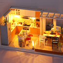 DIY Handcraft Miniature Wooden Doll House Project Kit w/ Light Music Box 2