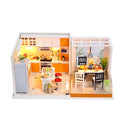 DIY Handcraft Miniature Wooden Doll House Project Kit w/ Light Music Box 2