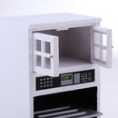1/12 Dollhouse Miniature Luxury Wooden 3-Layer Microwave Cabinet Kitchen Furniture Accessories