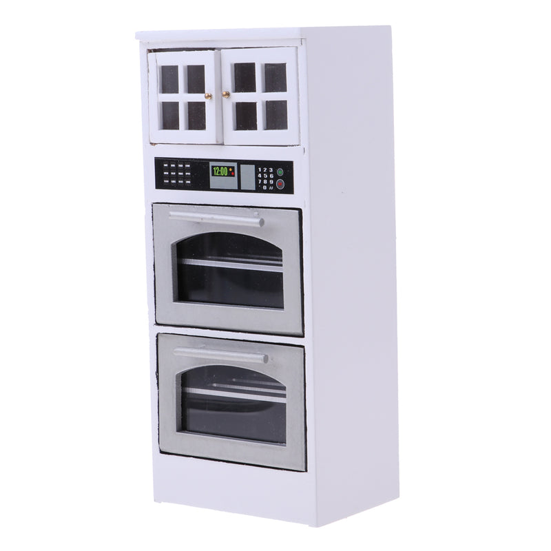 1/12 Dollhouse Miniature Luxury Wooden 3-Layer Microwave Cabinet Kitchen Furniture Accessories