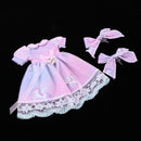 Handmade Adorable Dolls Outfits Lace Dress And Bow Headdress For 1/6 BJD Blythe Dolls