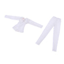 White Sleepwear Top Pants Clothes for 1/6 Fashion Doll Blythe Azone Licca Dolls Accessories