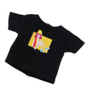 Fashion Printing Black T-Shirt Short Sleeve Tops for 1/6 BJD Blythe Doll Accessory