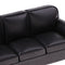 1/12 Scale Miniature Three-People Sofa Leather Couch Dolls House Drawing Room Furniture Kids Pretend Play Toy Black