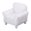 European Style 12th Leather Couch Single Sofa Chair Dollhouse Living Room Furniture Home Model Display Ornaments White