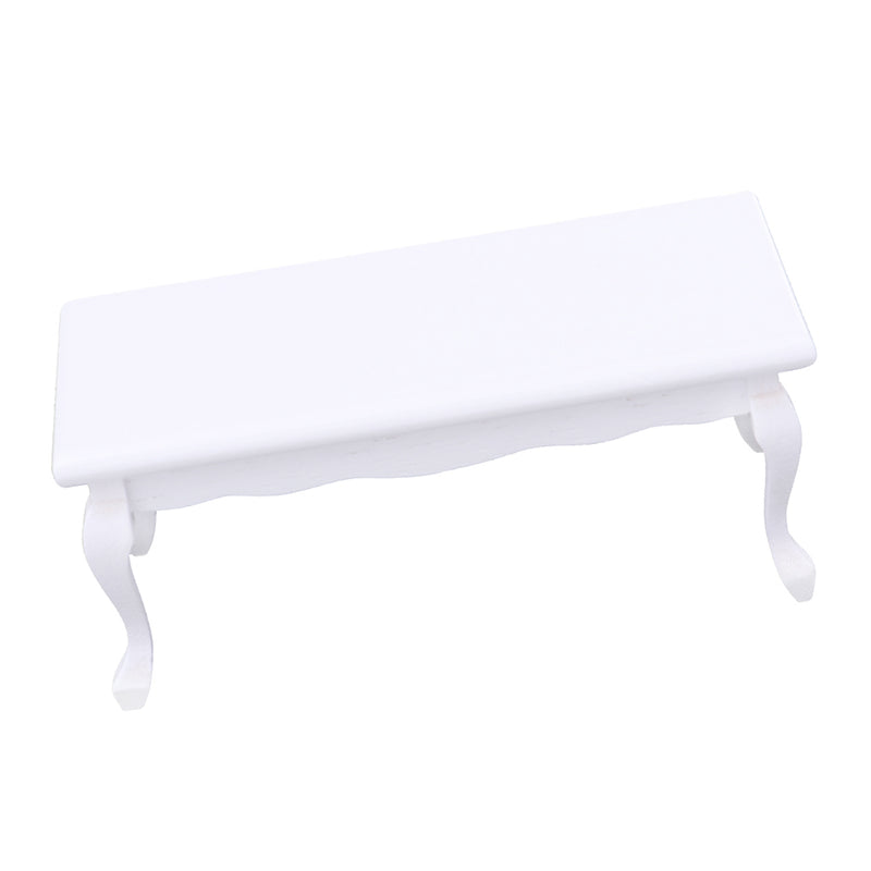 1/12 Dollhouse Furniture Wood End Table Tea Table Miniature Model Sitting Room Accessories Decoration White