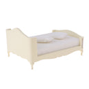 1/12 Miniature Wood Double Bed Mattress Pillow Set Dolls House Bedroom Furniture Kids Pretend Play Toy