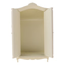 1/12 Miniature Wood Wardrobe Double Door Closet Dolls House Bedroom Furniture Kids Pretend Play Toy