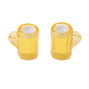 2 Pieces Miniature Beer Cup Model Foods Life Scenes Decor for 1/12 Dollhouse Accessories Room Items