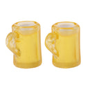 2 Pieces Miniature Beer Cup Model Foods Life Scenes Decor for 1/12 Dollhouse Accessories Room Items