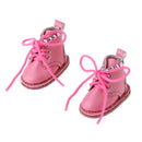 Adorable Casual PU Leather Boots Shoes for 1/6 Blythe Doll Costume Accessory Pink