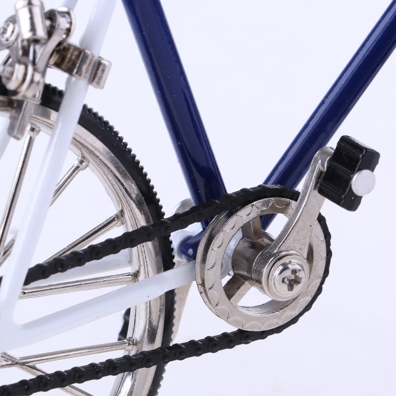 1/10 Dollhouse Miniature Handicrafts Racing Bike for Dolls House Home/Playground Addition Ornament Blue