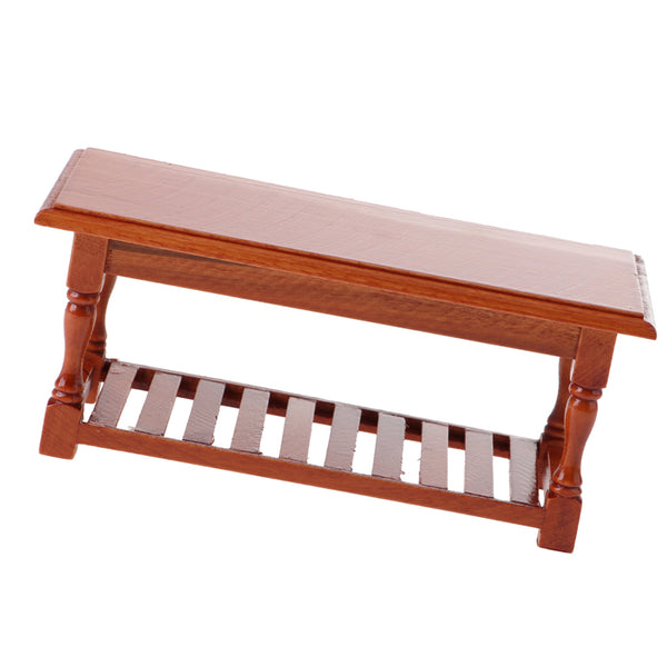 1/12 Dollhouse Miniature Rose Wood Office Table Furniture Model 14.5*6.5*6cm