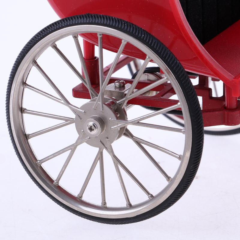 1/10 Alloy Rickshaws Bicycle Bike Handcrafts for Dolls House Room Garden Life Scenes Decoration Display