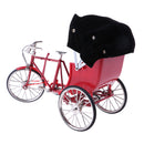 1/10 Alloy Rickshaws Bicycle Bike Handcrafts for Dolls House Room Garden Life Scenes Decoration Display