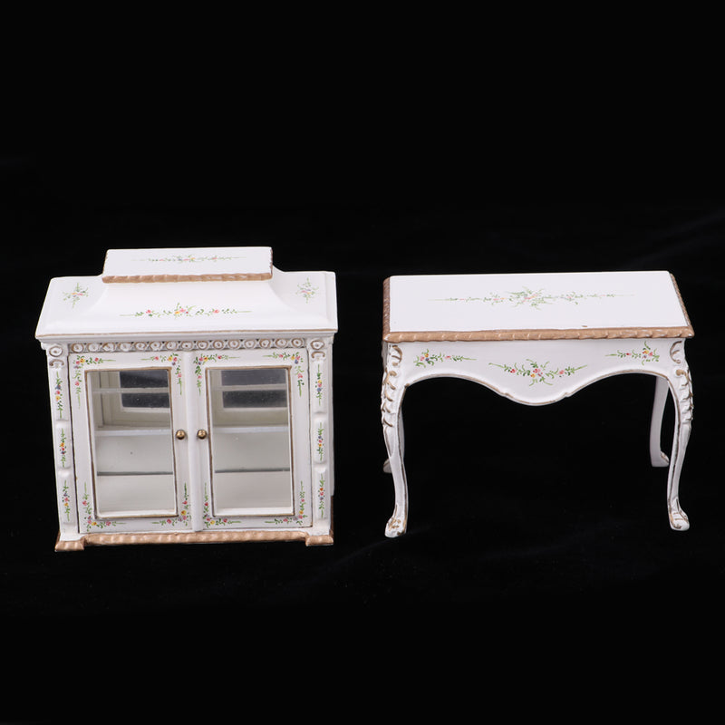 1/12 Dollhouse Furniture Wood Collection Cabinet Model Miniature Living Room Accessories Decor