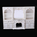 Luxury Miniature Wooden Display Cabinet 1/12 Dolls House Furniture Room Items Accessories