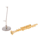 Dollhouse Miniature 10cm Gold Plated Clarinet Model for Action Figures Dolls Accessories Decoration