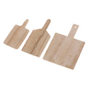 3PCS Wooden Miniature Serving Tray Salver for 1/12 Dolls House Kitchen Decor Collections Kids Playset