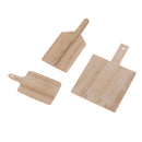 3PCS Wooden Miniature Serving Tray Salver for 1/12 Dolls House Kitchen Decor Collections Kids Playset