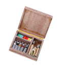 Miniature 1/12 Scale Dollhouse Wooden Paint or Watercolors Box Set Painting Supplies