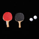 Dollhouse Miniature 1/12 Table Tennis Ball Racket Kit Room Fairy Garden Accessory