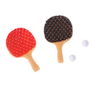 Dollhouse Miniature 1/12 Table Tennis Ball Racket Kit Room Fairy Garden Accessory