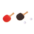 Dollhouse Miniature 1/12 Table Tennis Ball Racket Kit Room Fairy Garden Accessory