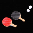 Dollhouse Miniature 1/12 Table Tennis Ball Racket Kit Room Fairy Garden Accessory