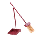 1/12 Dolls House Miniature Broom Dustpan Kit Cleaning Tools Room Items Decoration