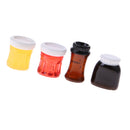 4pcs Colored Miniature Fruit Jam Bottles Model 1/12 Dollhouse Food Accessory