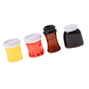 4pcs Colored Miniature Fruit Jam Bottles Model 1/12 Dollhouse Food Accessory