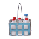 Miniature Milk Bottles and Metal Basket for 1/12 Dolls House Kitchen Decoration