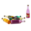 6 Pieces Miniature Beer Wine Bottles for 1/12 Dolls House Accessories Decoration Kids Playset