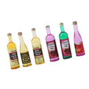 6 Pieces Miniature Beer Wine Bottles for 1/12 Dolls House Accessories Decoration Kids Playset