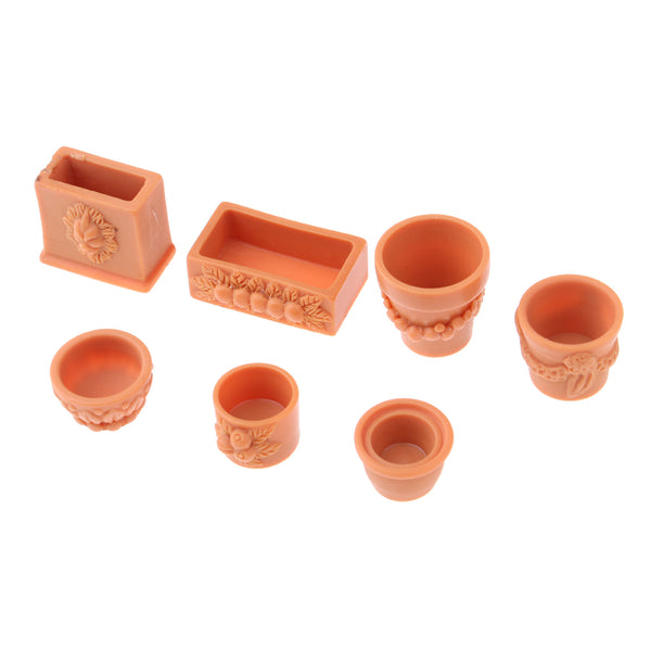 1/12 Dollhouse Miniature Plastic Vase Model Room Shelf Table Decor Accessory