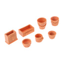 1/12 Dollhouse Miniature Plastic Vase Model Room Shelf Table Decor Accessory
