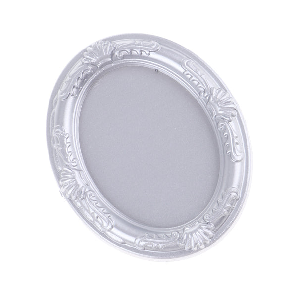 1/12 scale Dollhouse Miniature Decoration European Vintage Style Mini Silver Framed Mirror