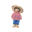 Modern Doll Clothing Accesories Bowler Doll Straw Hat for 1/12 Doll Dolls House Accessory