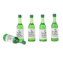 5 PCS Dollhouse Miniature Kitchen Decoration Plactic Wine Beer Drink Bottle for 1/12 Scale Dollhouse
