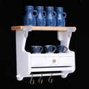 Vintage Dollhouse Miniature Wall Cabinet with Bar Cup 1/12th Scale Furniture
