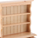 Retro 1/12 Wood Bookshelf Cupboard Dollhouse Living Room Kitchen Miniature Display Decor Accessories