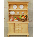 Retro 1/12 Wood Bookshelf Cupboard Dollhouse Living Room Kitchen Miniature Display Decor Accessories