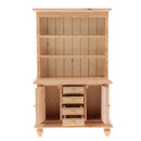 Retro 1/12 Wood Bookshelf Cupboard Dollhouse Living Room Kitchen Miniature Display Decor Accessories